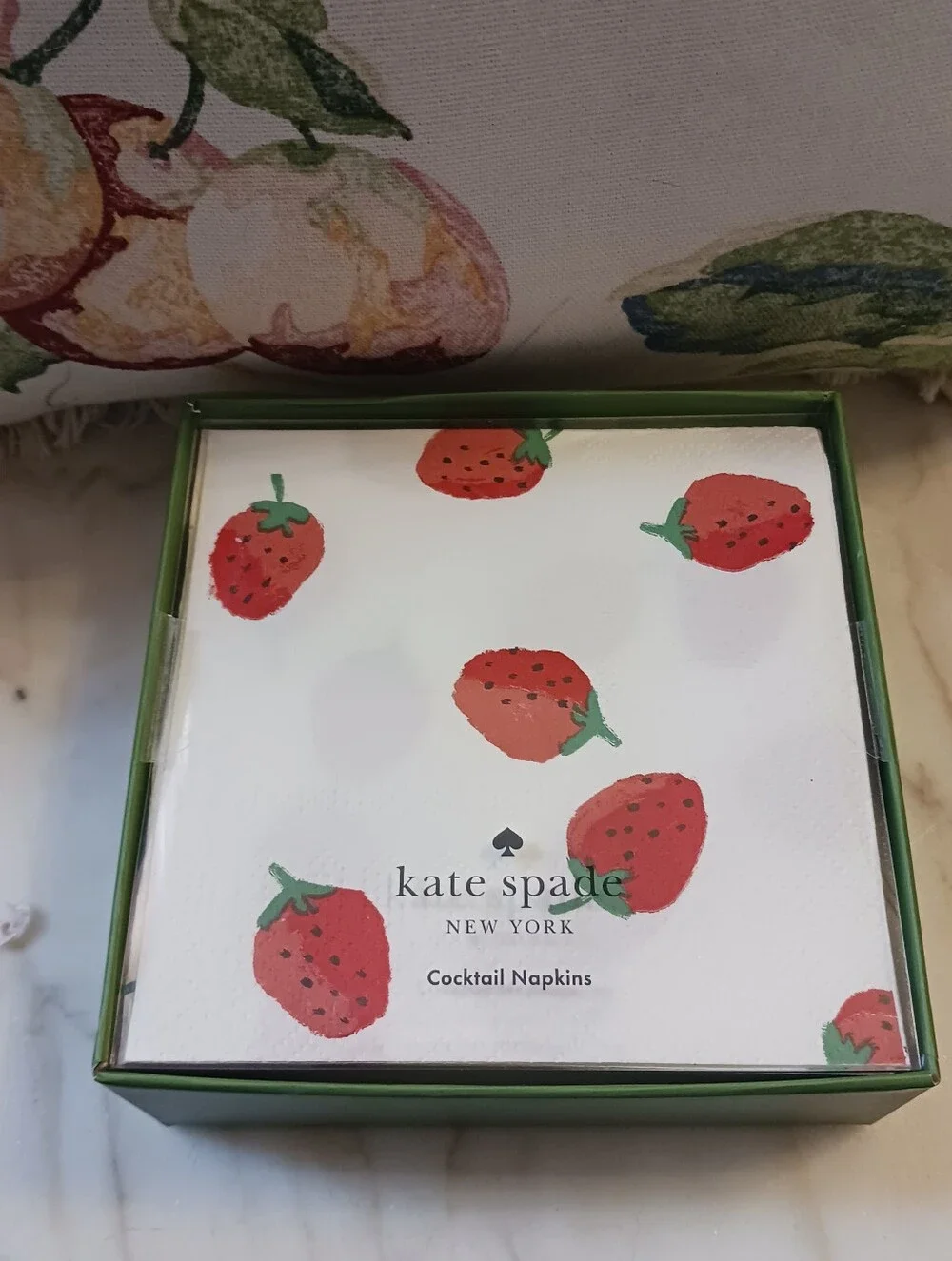 NWT Kate Spade Set Of 50 Strawberry Cocktail Napkins